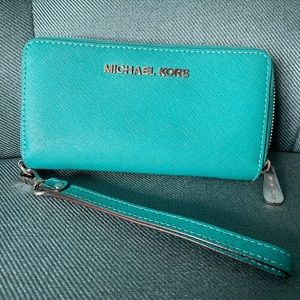 Michael Kors teal wallet